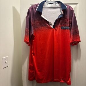 NWOT Golfie Up Red and Navy Polo Tee Shirt